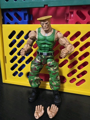 NECA Guile Street Fighter IV 7" action figure used