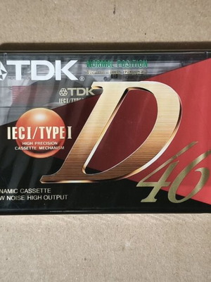 TDK D-46 κασέτα ήχου καινούργια, σφραγισμένη vintage