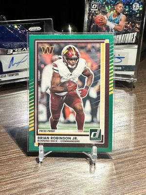2025 Panini Donruss Brian Robinson Jr. #30 Green Press Proof Card