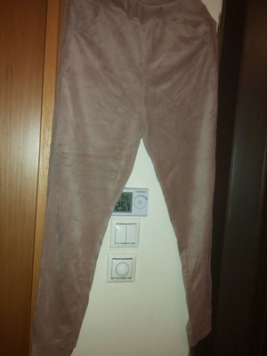 Velour sweatpants used, soft pink, sizes L-XL