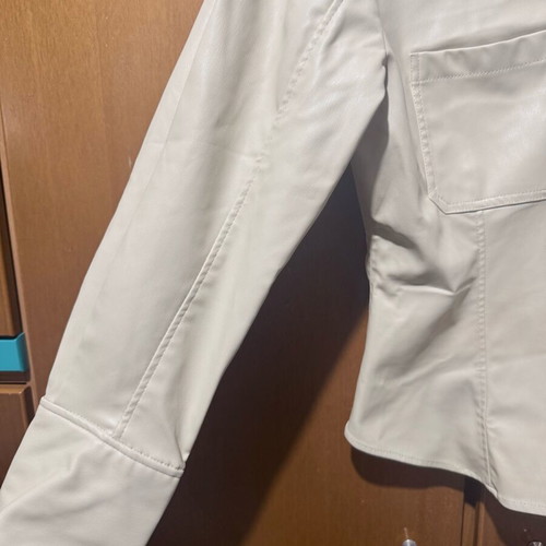 Zara leather shirt beige like new, size L