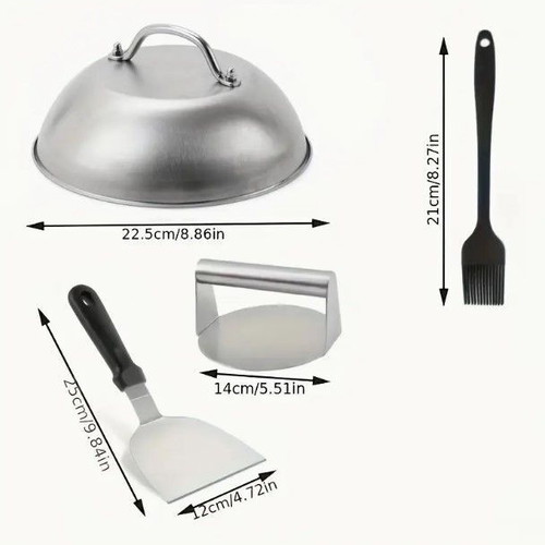 Burger set of 4 pieces BBQ new