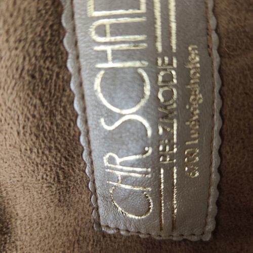 Sheepskin coat Christ Schad reversible, new, beige and brown