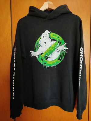 Μαύρο βαμβακερό φούτερ Ghostbusters H&M για 12-14 ετών με κουκούλα