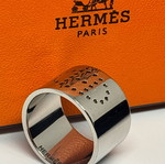 Hermes H silver ring like new