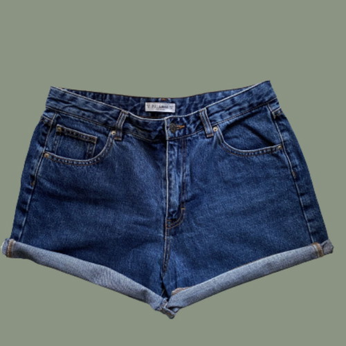 Pull & Bear denim shorts used, size 40, blue