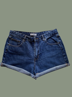 Pull & Bear denim shorts used, size 40, blue