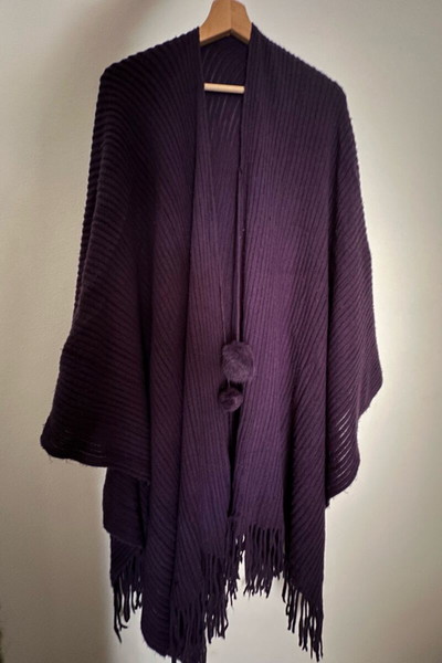 Purple shawl/poncho