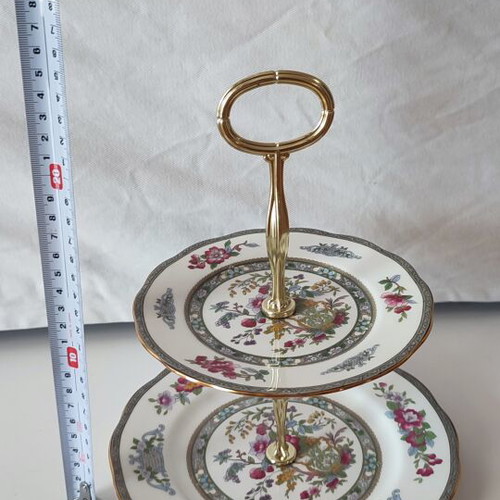 Royal Albert Tree of Kashmir 2-tier cake stand, Fine Bone China