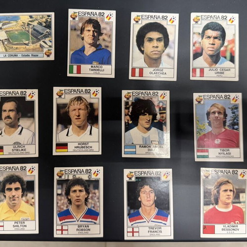 Panini Espana 82 stickers used, Greek edition, set of 17