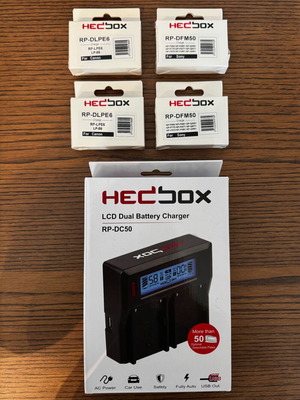 Φορτιστής Hedbox RP-DC50 LCD Dual Battery Charger σαν καινούργιο με 4 πλακέτες