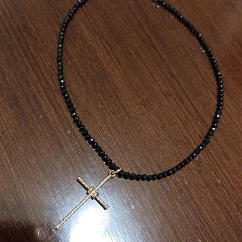 Loisir necklace with gold-plated silver cross in excellent condition