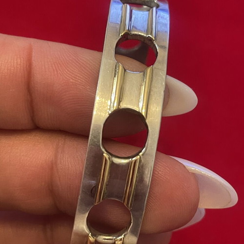 Silver gold bracelet 925 750 18k handmade used