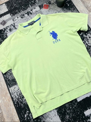 U.S. Polo Assn. lime polo shirt size Large used with gift box