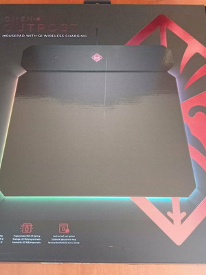 HP Omen Mousepad with RGB Lighting and Wireless Charging new