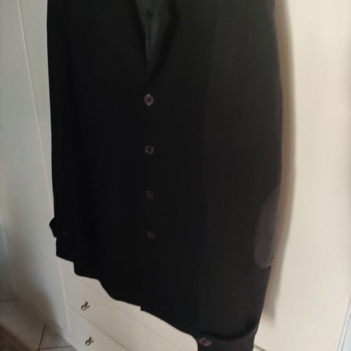 Montgomery men's coat 50% wool 50% trevira like new, leather sleeves