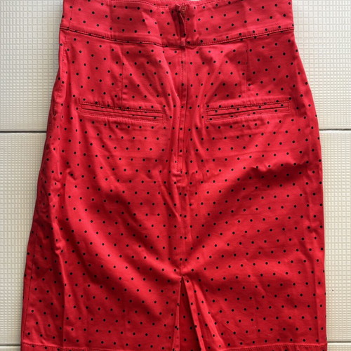 H&M Polka Dot Skirt Divided Size 40 Like New Black Red