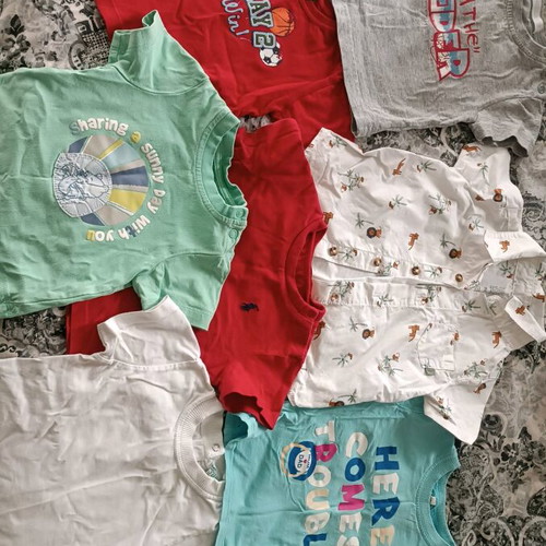 Baby summer t-shirts like new, pack of 7 pieces