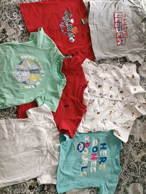 Baby summer t-shirts like new, pack of 7 pieces