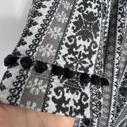 Boho cotton dress size S like new, black and white
