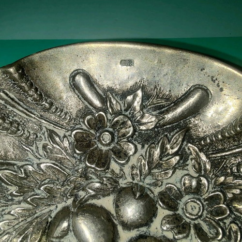 Silver set of seed testing spoon and tray like new