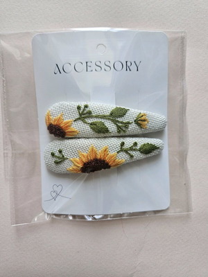Sunflower Hair Clips New Pair