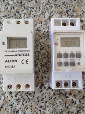 Digital DIN Rail Timer Set, pack of 2
