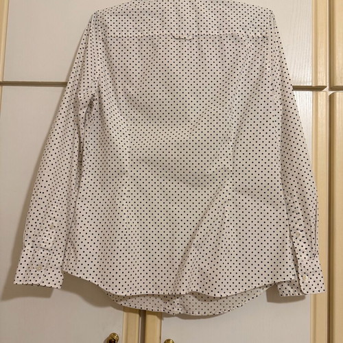 Gant women's shirt XL white with black polka dots like new