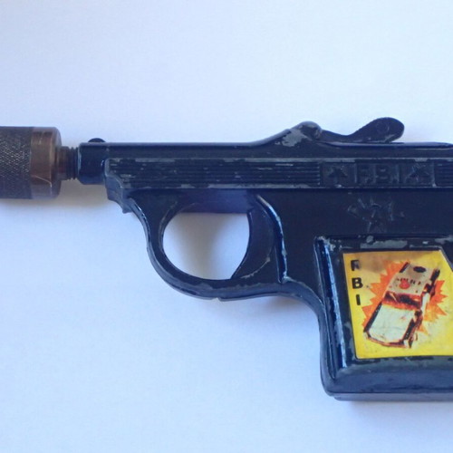 Pilaz F.B.I. Toy Gun used, Greek made 1970s collectible