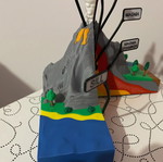 Educational volcano cross-section new 3D model