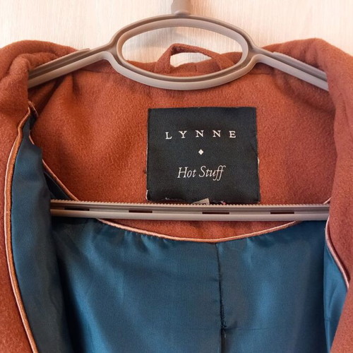 Lynne coat medium used, brown with large hood