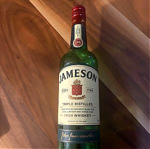 Αδειο μπουκαλι ουισκι Jameson.Πρασινο διαφανες
