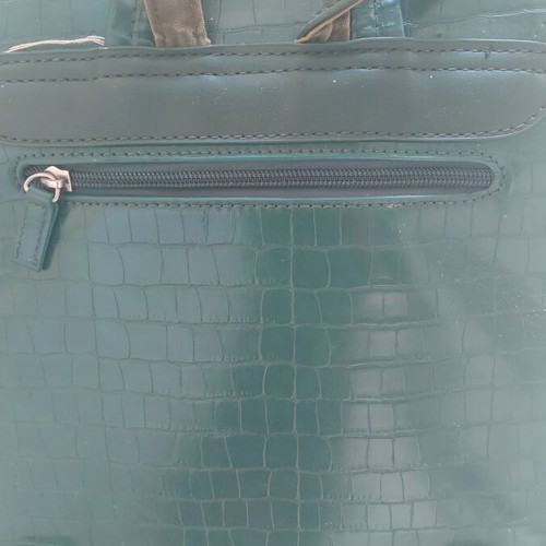 David Jones green backpack used with internal pocket repair needed