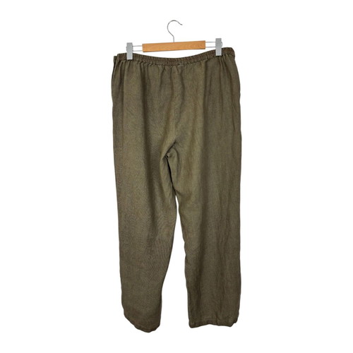 Gudrun Sjödén women's linen pants size L like new, green