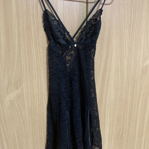 Med summer babydoll with black lace, size S