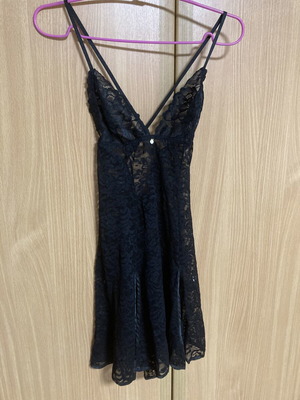 Med summer babydoll with black lace, size S