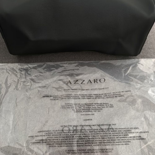 Azzaro toiletry bag new, black, 25x12x9 cm