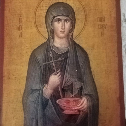 Icon of Saint Paraskevi on wood used, 20x27 cm
