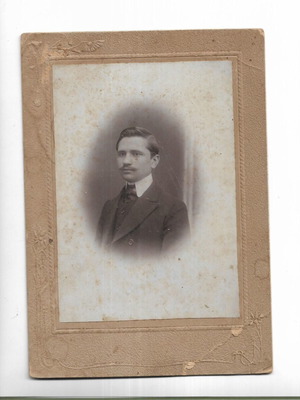Old vintage portrait photo of a man