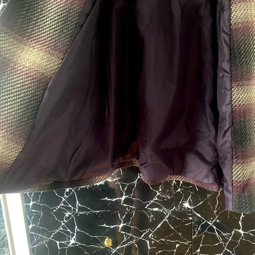 Vintage checked wool-blend coat like new, size M