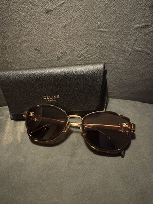 Celine sunglasses new, brown and gold