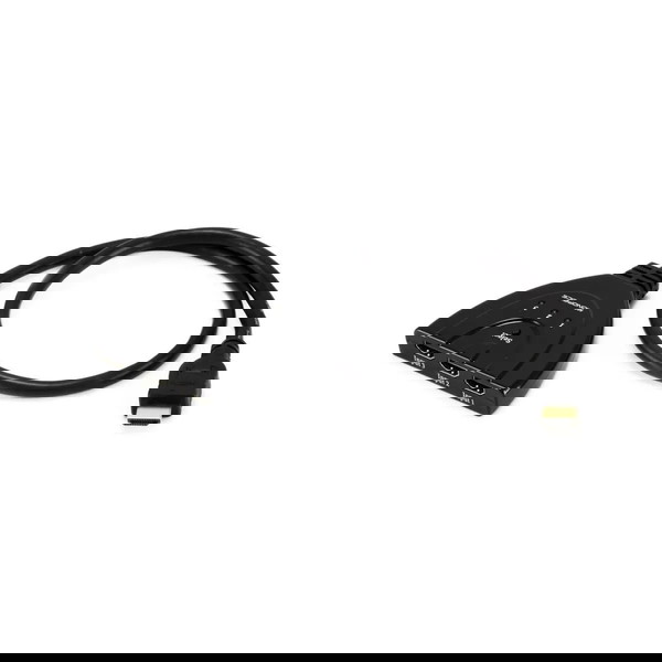 HDMI Switch 3×1 Pigtail, 4K x 2K, 3D Support, 0.50m, Black