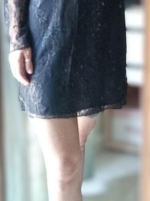 Zara lace dress like new, gothic style, black and blue, size M