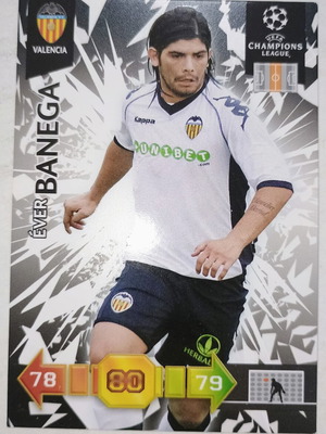 Ever Banega Valencia CF collectible card used
