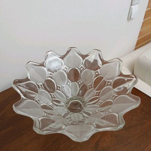 Glass fondue bowl like new, 30 cm diameter