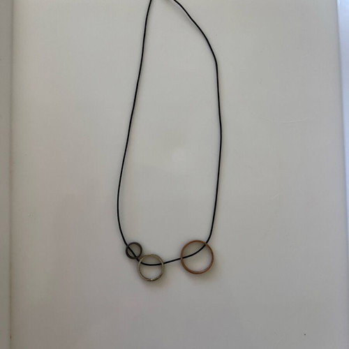Necklace with gold-plated silver 925 elements, slightly worn