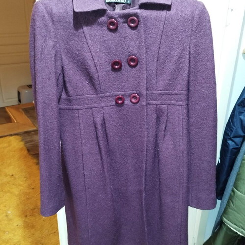 Rebecca Blu purple wool coat like new, size M/L
