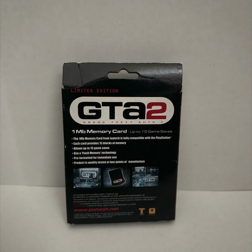 Joytech GTA2 1Mb Memory Card used, Limited Edition, PlayStation compatible