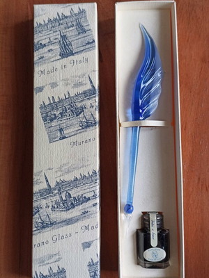 Murano glass pen new with ink