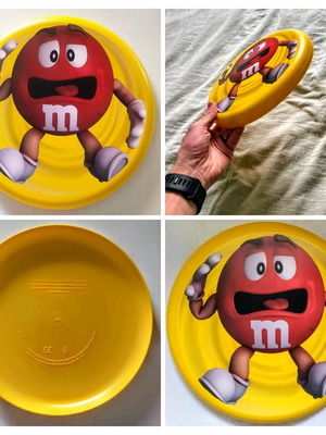 M&M's frisbee disc new with red character Red